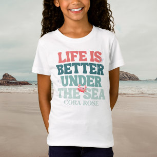 Mermaid Onder de Zee Meisjes Verjaardag T-shirt