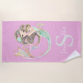 MERMAID ONDER ZEE PINK STRANDLAKEN (Voorkant)