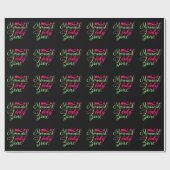 Mermaid only Zone in Hot Pink en Neon Green Cadeaupapier (Vlak)