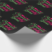 Mermaid only Zone in Hot Pink en Neon Green Cadeaupapier (Hoek)
