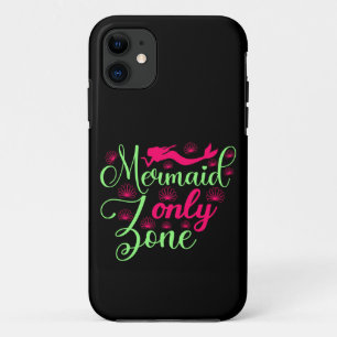 Mermaid only Zone in Hot Pink en Neon Green Case-Mate iPhone Case