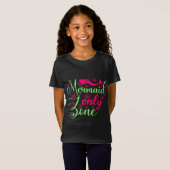 Mermaid only Zone in Hot Pink en Neon Green T-shirt (Voorkant volledig)