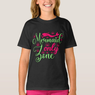 Mermaid only Zone in Hot Pink en Neon Green T-shirt