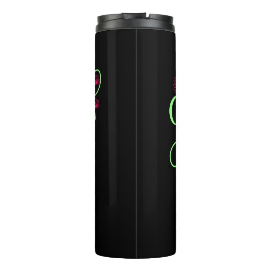 Mermaid only Zone in Hot Pink en Neon Green Thermosbeker (Achterkant)