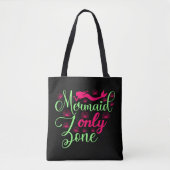 Mermaid only Zone in Hot Pink en Neon Green Tote Bag (Voorkant)