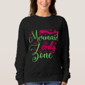 Mermaid only Zone in Hot Pink en Neon Green Trui (Voorkant)
