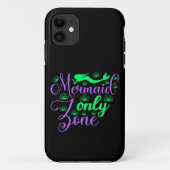 Mermaid Only Zone in Neon Green en Paars Case-Mate iPhone Case (Achterkant)