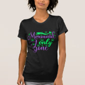 Mermaid Only Zone in Neon Green en Paars T-shirt (Voorkant)