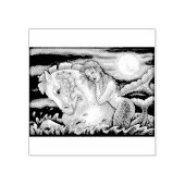 MERMAID OP MERHORSE FANTASY RUBBER STAMP RUBBERSTEMPEL (Afrduk)