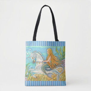 MERMAID OP UNICORN MERHORSE Seahorse CANVAS TAS