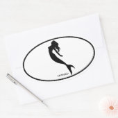 Mermaid Oval Sticker (Envelop)