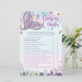 Mermaid over of onder Game Baby shower (Staand voorkant)