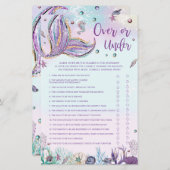Mermaid over of onder Game Baby shower (Voorkant / Achterkant)