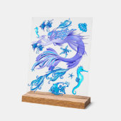 Mermaid Paars Fairy Creater Acryl Bord (Hoek)