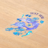 Mermaid Paars Fairy Creater Acryl Uitnodigingen (Laagn)