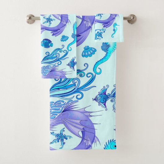 Mermaid Paars Fairy Creater Bad Handdoek (Insitu)