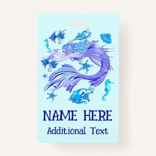 Mermaid Paars Fairy Creater Badge (Achterkant)