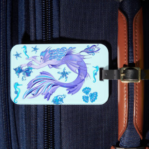 Mermaid Paars Fairy Creater Bagagelabel