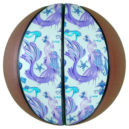 Mermaid Paars Fairy Creater Basketbal (Verticaal)