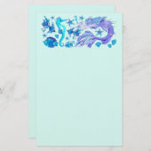 Mermaid Paars Fairy Creater Briefpapier (Voorkant / Achterkant)