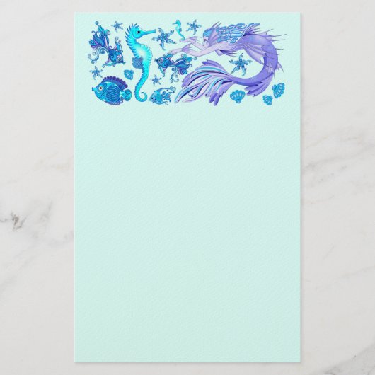 Mermaid Paars Fairy Creater Briefpapier (Voorkant)