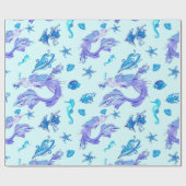 Mermaid Paars Fairy Creater Cadeaupapier (Vlak)