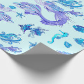 Mermaid Paars Fairy Creater Cadeaupapier (Hoek)