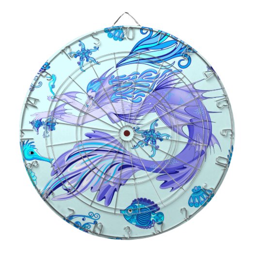 Mermaid Paars Fairy Creater Dartbord (Voorkant)