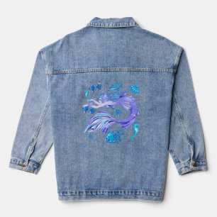 Mermaid Paars Fairy Creater Denim Jacket