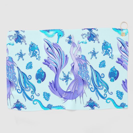 Mermaid Paars Fairy Creater Golfhanddoek (Horizontaal)