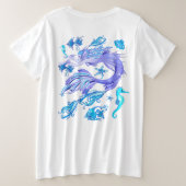 Mermaid Paars Fairy Creater Grote Maat T-shirt (Design achterkant)