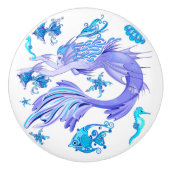 Mermaid Paars Fairy Creater Keramische Knop (Voorkant)