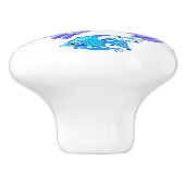 Mermaid Paars Fairy Creater Keramische Knop (Zijkant)