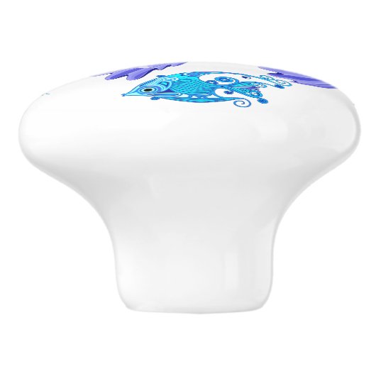 Mermaid Paars Fairy Creater Keramische Knop (Zijkant)