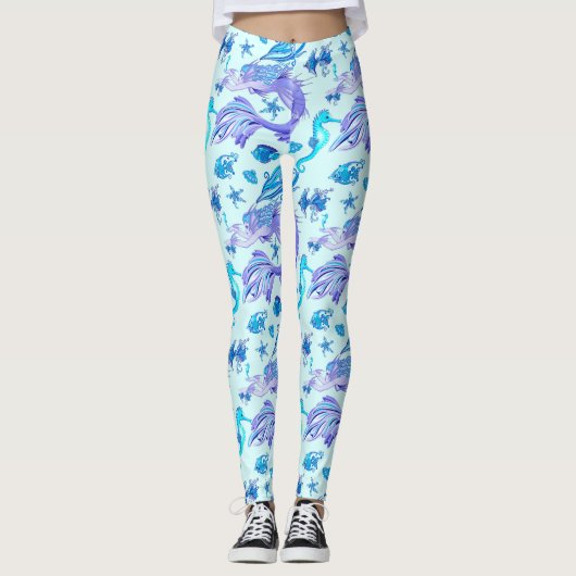 Mermaid Paars Fairy Creater Leggings (Voorkant)