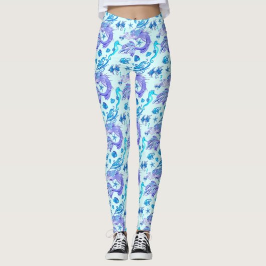 Mermaid Paars Fairy Creater Leggings (Voorkant)