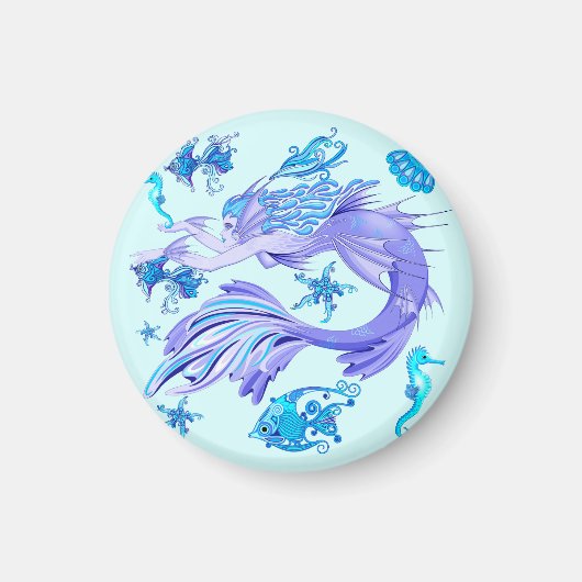 Mermaid Paars Fairy Creater Magneet (Voorkant)
