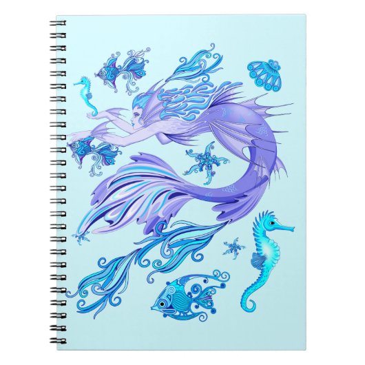 Mermaid Paars Fairy Creater Notitieboek (Voorkant)