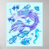 Mermaid Paars Fairy Creater Poster (Voorkant)
