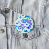 Mermaid Paars Fairy Creater Ronde Button 7,6 Cm (In situ)