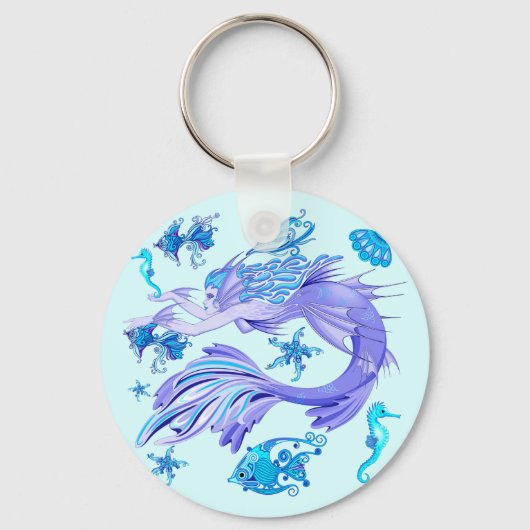 Mermaid Paars Fairy Creater Sleutelhanger (Voorkant)