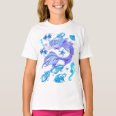 Mermaid Paars Fairy Creater T-shirt (Voorkant)