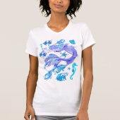 Mermaid Paars Fairy Creater T-shirt (Voorkant)