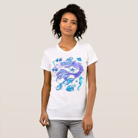 Mermaid Paars Fairy Creater T-shirt (Voorkant volledig)