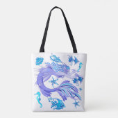 Mermaid Paars Fairy Creater Tote Bag (Achterkant)