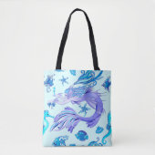 Mermaid Paars Fairy Creater Tote Bag (Voorkant)