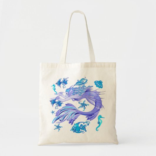 Mermaid Paars Fairy Creater Tote Bag (Voorkant)