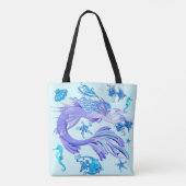 Mermaid Paars Fairy Creater Tote Bag (Achterkant)