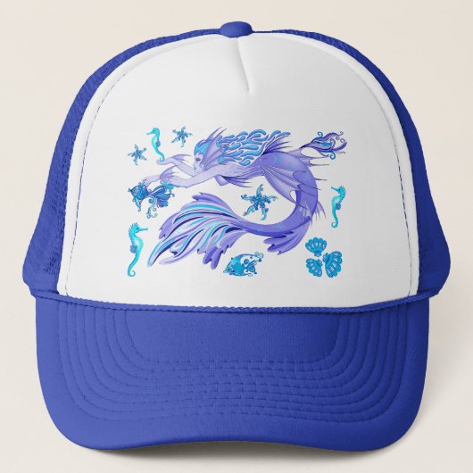 Mermaid Paars Fairy Creater Trucker Pet (Voorkant)