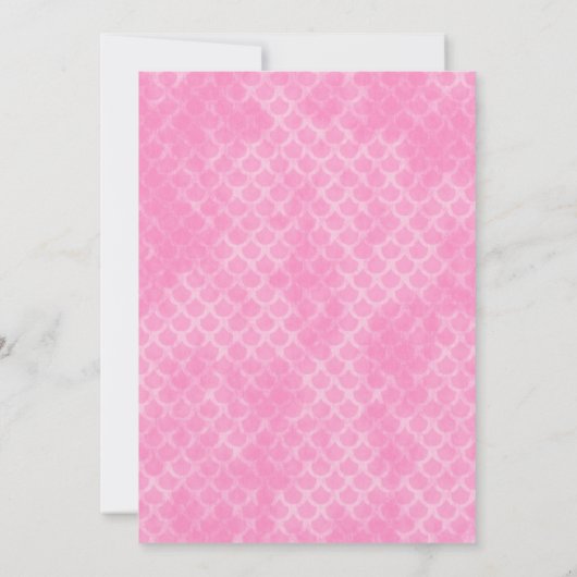 Mermaid Paars Pink Waterverf Baby shower Kaart (Achterkant)